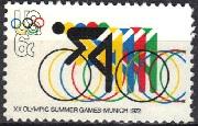 #1460, Single.  \Bicycling-Olympics\  6 cent