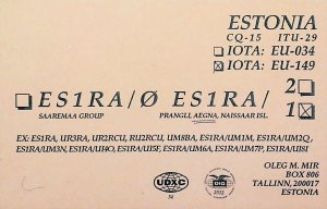 1991 TALLINN ESTONIA ITU Amateur Radio QSL Card 15885-