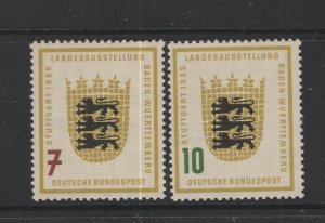 Germany #729-30 (1955 Baden Exhibition set) VFMNH CV $9.25