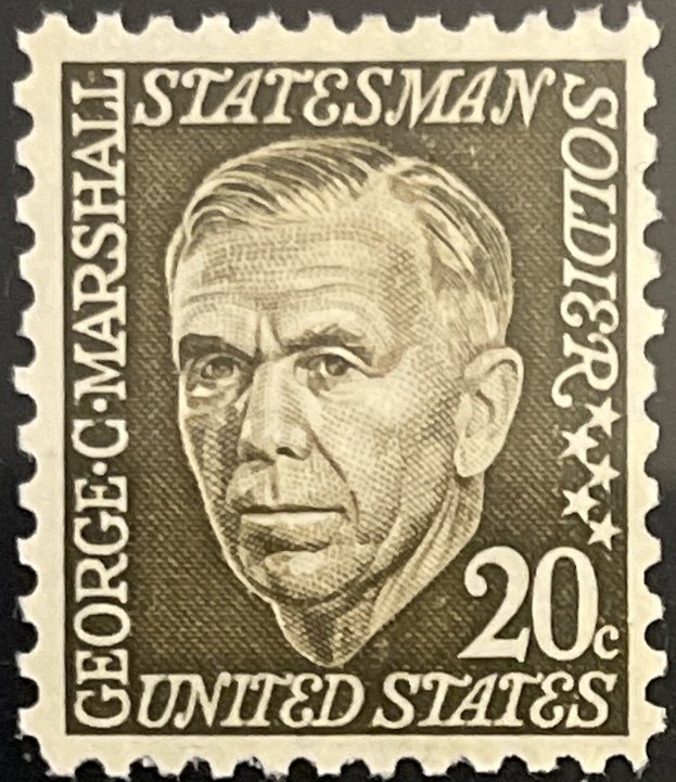 Scott #1289 1967 20¢ Prominent Americans George C. Marshall MNH OG VF