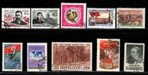 Russia ~ 1960 ~ Lot of 10 Different Single Issues ~ Ucto, MX