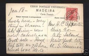 Portugal #174 Postcard Cancelled In Funchal To USA