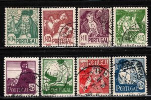 Portugal #605-14 ~ Short Set 8 of 10 ~ Used   (1941)