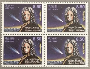 Sri Lanka 1986 #785 Block 4, Halley's Comet, MNH.