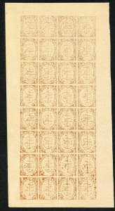 Bhopal 1/2a Red Sheet of 32 inc varieties 