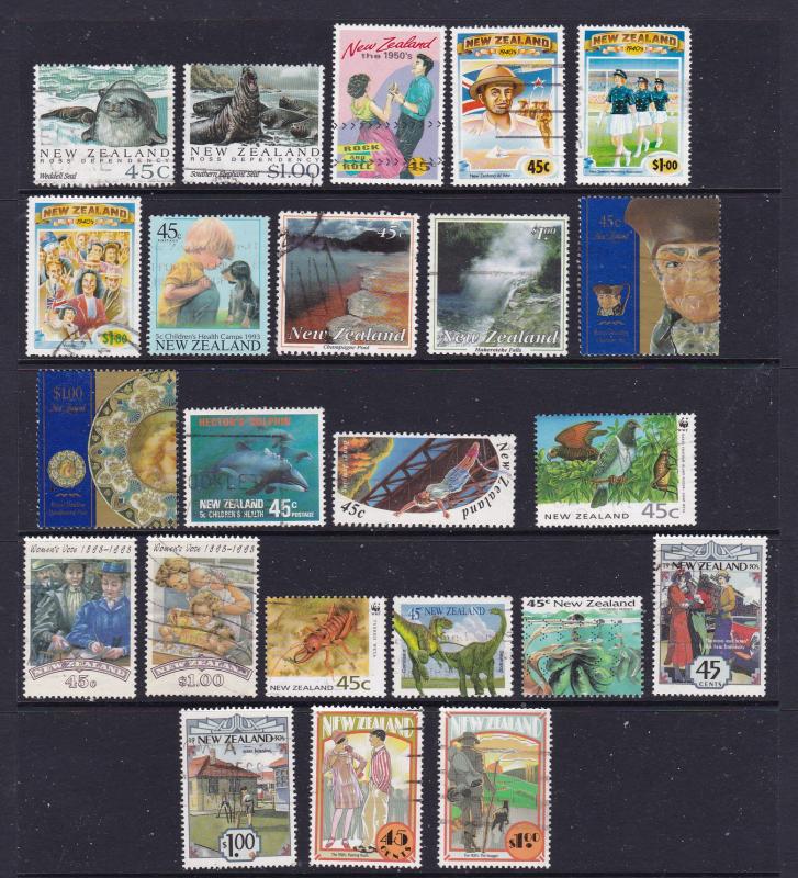 New Zealand a small collection of used commems etc decimals