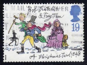 Great Britain #1528 Tiny Tim and Bob Cratchit, used (0.25)