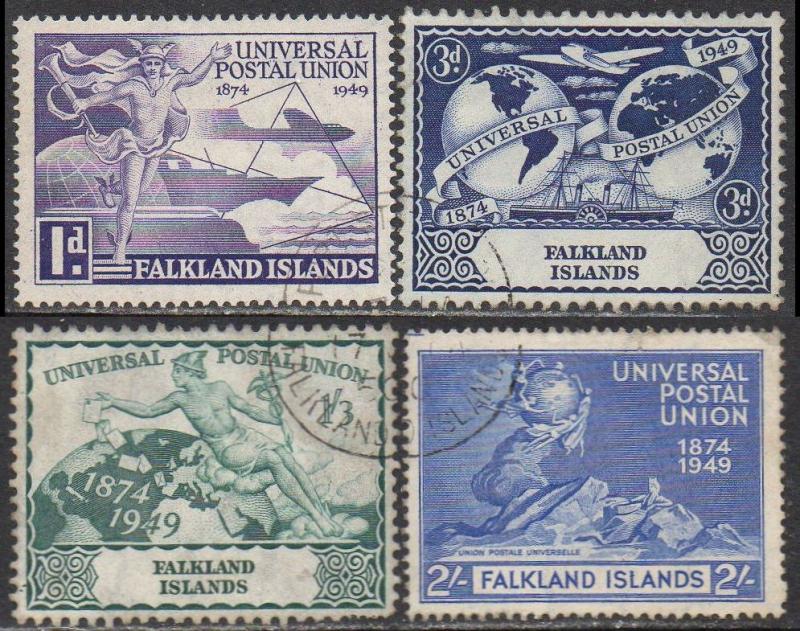 Falkland Islands 1949 75th Anniversary of U.P.U. used