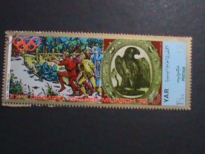 ​YEMEN-1972 OLYMPIC GAMES-MUNICH'72 LARGE LONTEST CTO STAMP VERY FINE