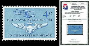 Scott 1185 1961 4c Naval Aviation Issue Mint Graded XF-Sup 95 NH with PSE CERT