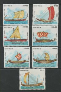 Thematic Stamps Transports - GUINEA BISSAU 1988 SAILING SHIPS 1052/8 7v mint