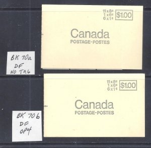 Canada # 70a/70b CENTENNIAL BOOKLETS TAGGED AND UNTAGGED MINT NH BS20769-1