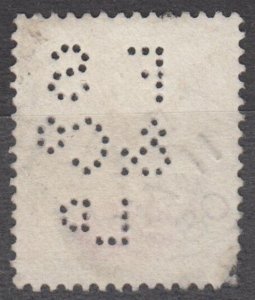 Great Britain Scott #130 1902 Used Perfin FS & Co. Ld