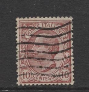 Italy - Scott 95 - Definitive -1906 - Used - Single 10c Stamp