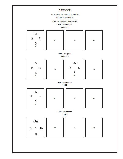 PRINTED INDIA FEUDATORY STATES 1866-1950 STAMP ALBUM PAGES (138 pages)