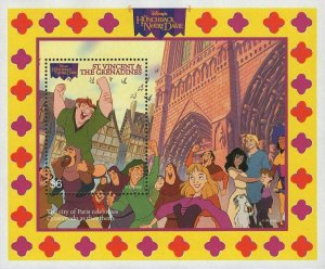 St. Vincent Hunchback Notre Dame Paris Quasimodo Hero Sov. Sheet MNH