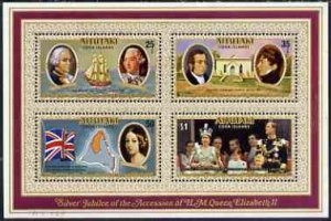 AITUTAKI - 1977 - Silver Jubilee - Perf Miniature Sheet - Mint Never Hinged