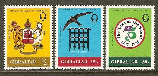 Gibraltar #437-9 NH Annivs