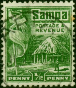 Samoa 1921 1/2d Green SG149 P.14 x 14.5 Good Used