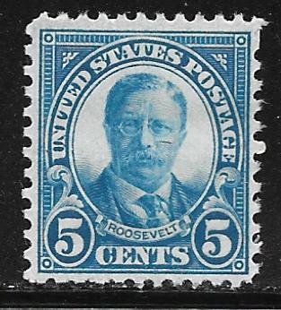 USA 637: 5c T Roosevelt, rotary press, single, MNH, F-VF