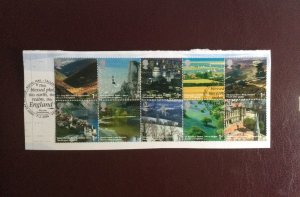GGB 2006.A British Journey-England.set 10 used stamps. Se-tenant, ex FDC on ppr.