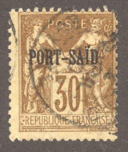 France Offices in Egypt-Port Said Scott 10 ULH - 1899 30c Overprint - SCV $14.00