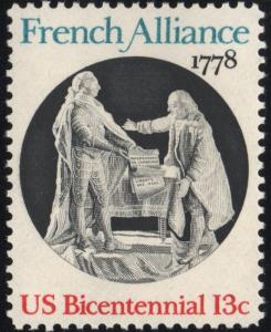 SC#1753 13¢ French Alliance 1778 Single (1978) MNH