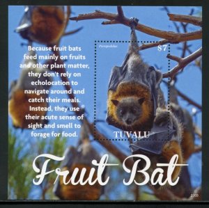 TUVALU  2023 FRUIT BAT SOUVENIR SHEET MINT NH