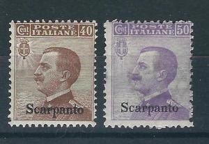 Italy Aegean Scarpanto 7-8 Sas 6-7 MH Ave/F 1912 SCV $4.85