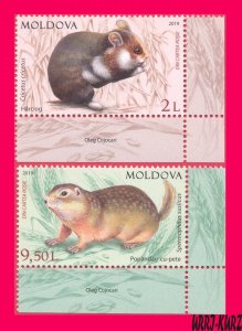 MOLDOVA 2019 Nature Fauna Animals Mammals Rodents Hamster & Gopher 2v Sc1029-30