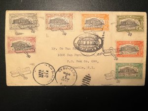 1927 Philippines Airmail Cover Cebu to Manila PI Co Bun Siu