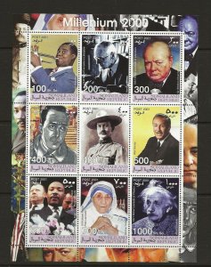 Thematic Stamps People. Somaliland Republic 2000 Churchill,etc sheet of 9 MNH