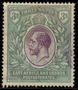 EAST AFRICA and UGANDA GV SG55, 3r violet & green, USED. Cat £130.