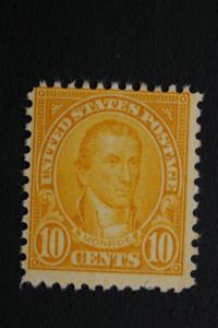 United States #642 10 Cent Monroe 1927 MNH