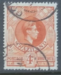 SWAZILAND 1938 GVI 4d SG33 FINE USED