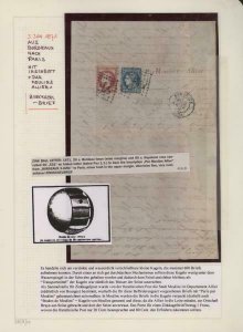 MOMEN: FRANCE 1871 ZINK BALL LETTER BOULES DES MOULINS VERY RARE LOT #62500-3