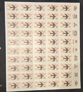 1552 Christmas Dove and Weather Vane MNH sheet of 50 at Face Value