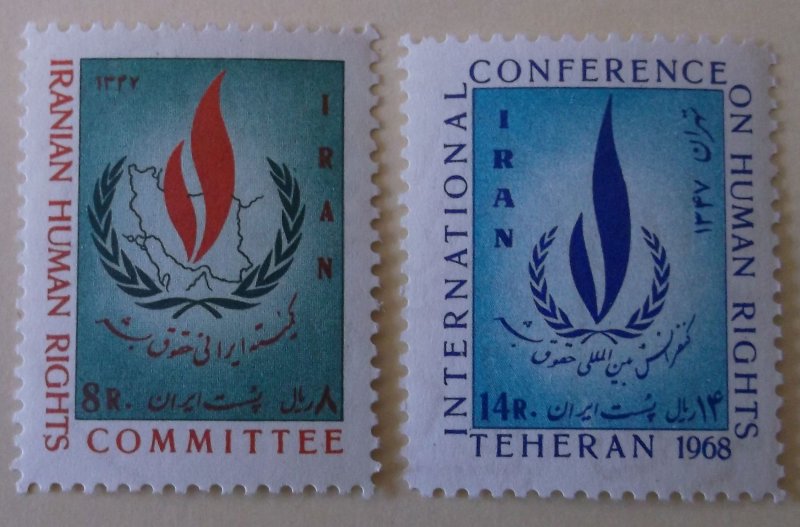 Iran 1473-4  MNH Cat $2.50 UN, Human Rights Topical Full Set