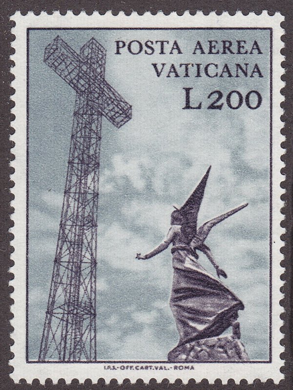 Vatican City C51  Radio Tower & Archangel Gabriel 1967