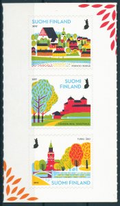 Finland 2017 MNH National Urban Parks 3v S/A Set Trees Bridges Nature Stamp