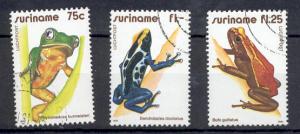 Netherlands Suriname - Zon. 262-64 (Frogs) - Cancelled - ...