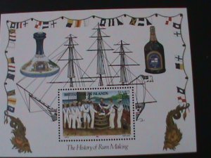 ​BRITISH VIRGIN ISLANDS-HISTORY OF RUM MAKING-S/S-MNH VF WE SHIP TO WORLD WIDE