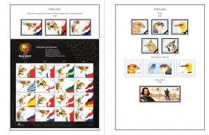 COLOR PRINTED PORTUGAL 2000-2010 STAMP ALBUM PAGES (214 illustrated pages)