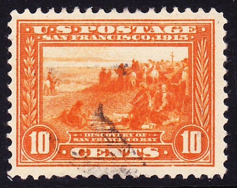 Scott 400A, VF Used, 10c Pan-Pacific, Shallow Light Thin at Bottom