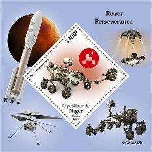 Niger 2021 MNH Space Stamps Rover Perseverance Mars Landing 1v S/S 