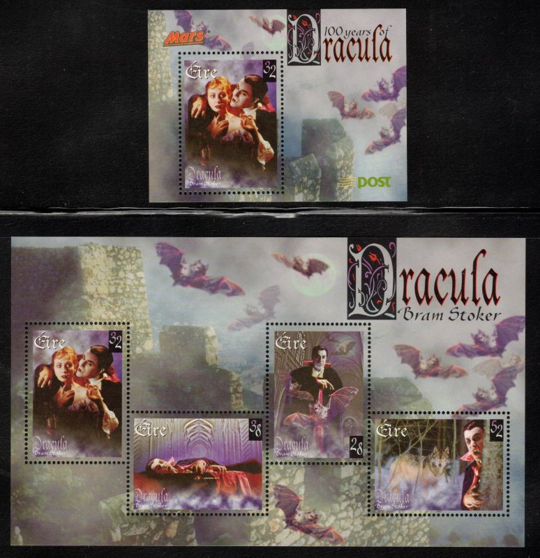 IRELAND 1997 Bram Stoker's Dracula; Scott 1086-89, 1087a, 1089a; MNH