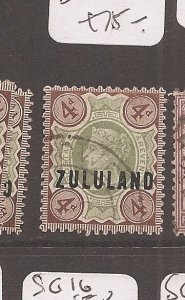 Zululand on GB SG 6 VFU (3azs) 