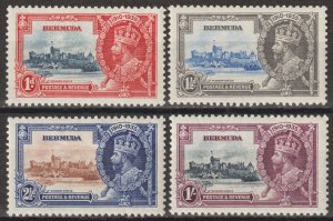 EDSROOM-17195 Bermuda 100-103 H 1935 Complete Silver Jubilee George V CV$16.80