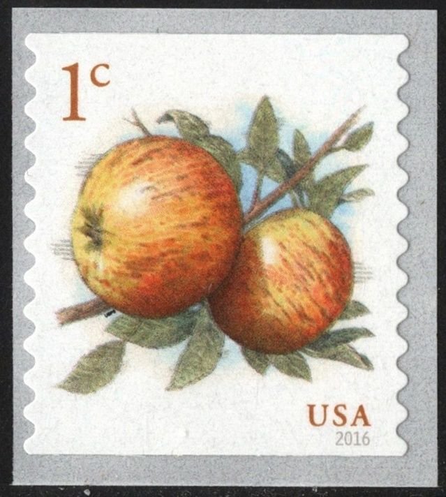 SC#5037 1¢ Apples Coil Single (2016) SA