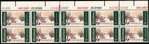 US #1384 CHRISTMAS MNH TOP PLATE BLOCK #31125-31088-31237-31208-31156